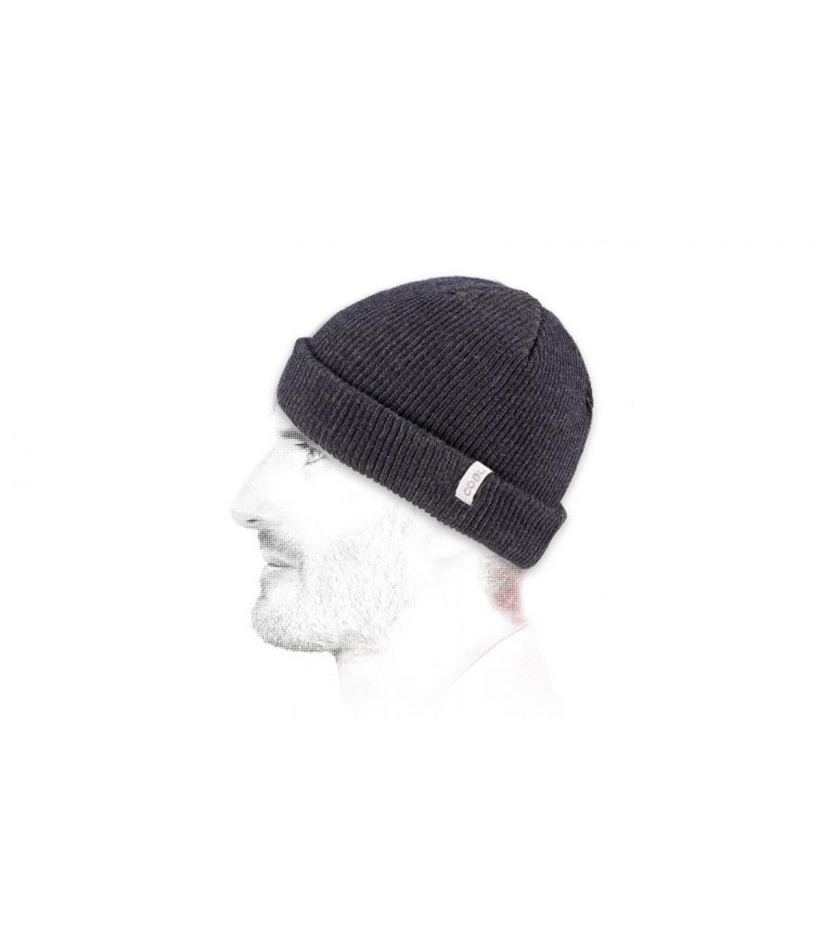 Navy cuff beanie The binary heather navy